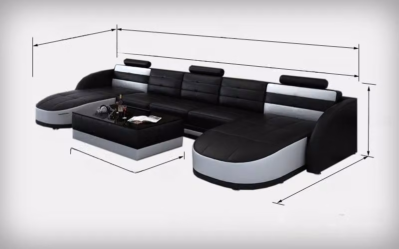 Ledersofa Sofa Couch Wohnlandschaft Ecksofa Garnitur Design Modern Sofa K5018B