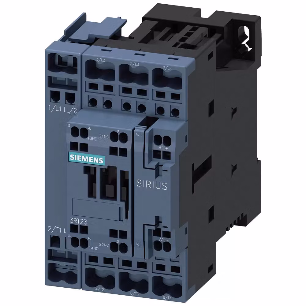 Contattore Siemens, AC-1, 35 A/400 V/40 °C, S0, 4 poli, DC 24V, 1S+1Ö 3RT23252BB40