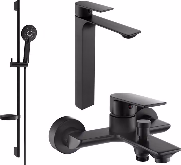 Mexen Alexa DS40 set bagno, nero - 71213DS40-70