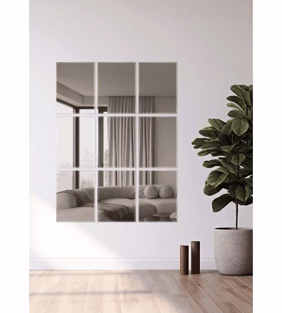 ROSI Specchio da Parete Cornice Liscia 30x40 cm Montabile Verticale/Orizzontale