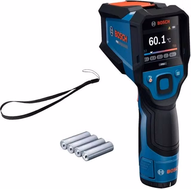 Termodetettore Bosch GIS12V-700-14 Termometro a Infrarossi Nero e Blu con Range -30 °C a +700 °C e Protezione IP54