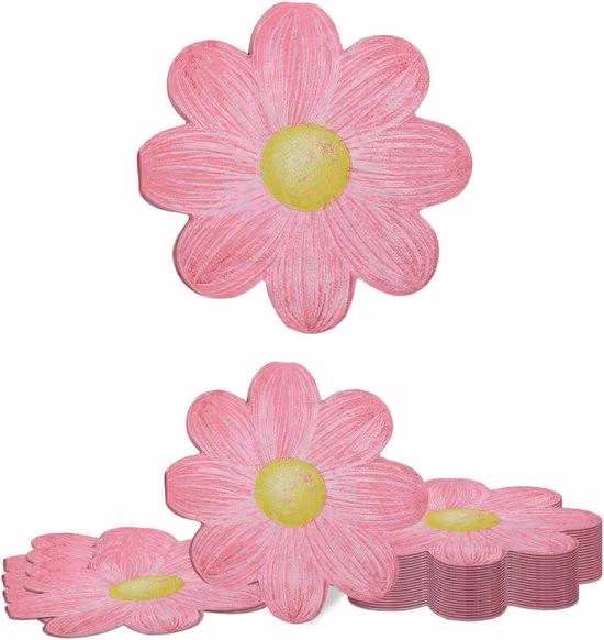 Confezione da 20 tovaglioli a forma di fiore per feste estive - Tovaglioli decorativi a forma di fiore - Rosa
