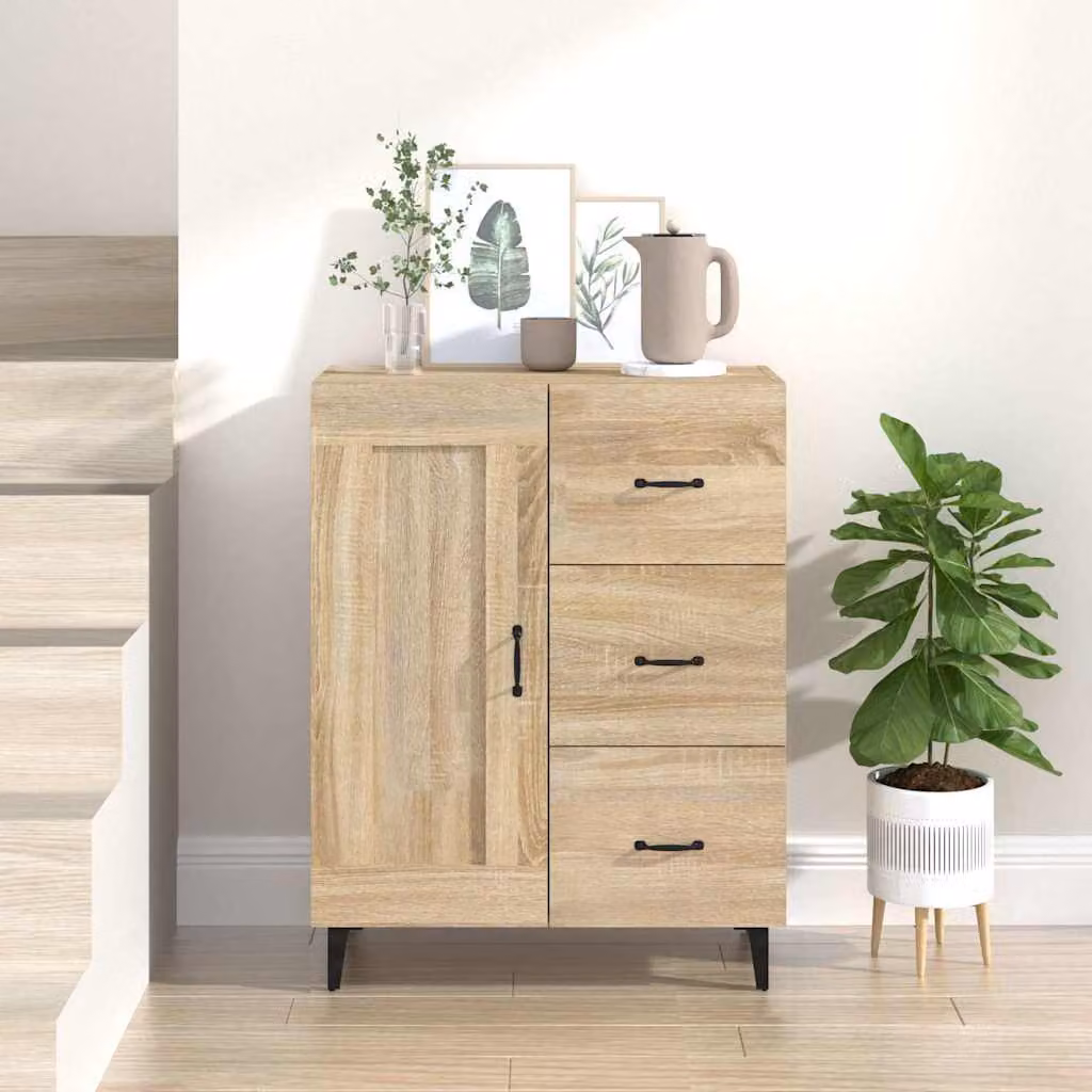 Credenza vidaXL in Rovere, L/P/H: 69,5 x 34 x 90 cm