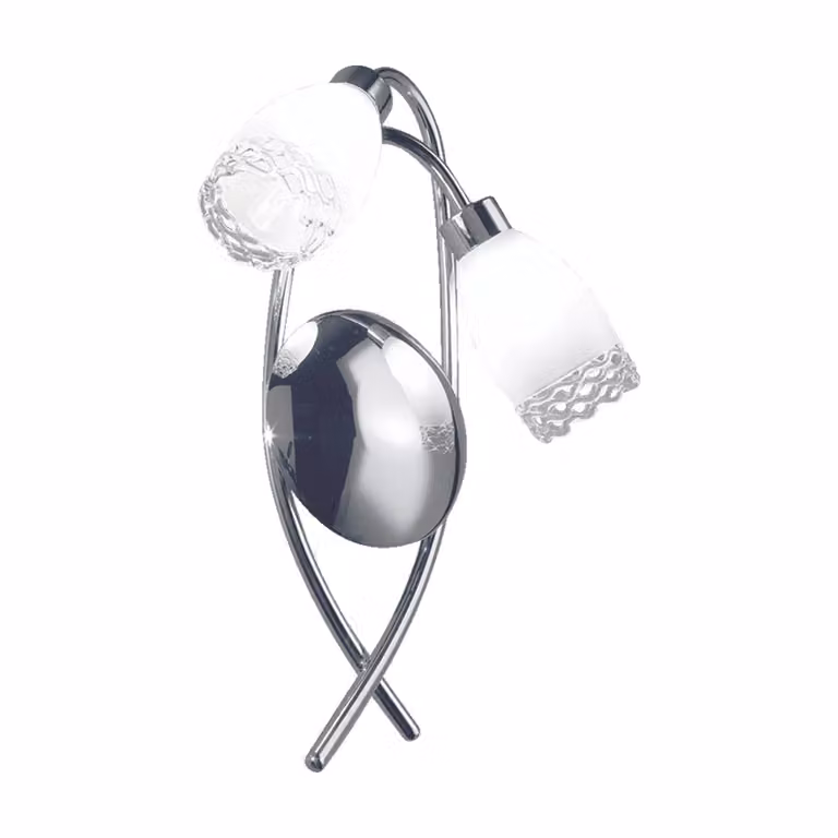 Applique OFRA 2xG9/40W, cromo opaco/vetro chiaro L: 250, H: 360, attacco G9, dimmerabile
