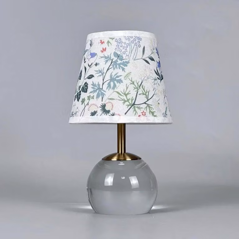 Lampade da tavolo a LED con base in cristallo (a batteria e con alimentazione di rete)