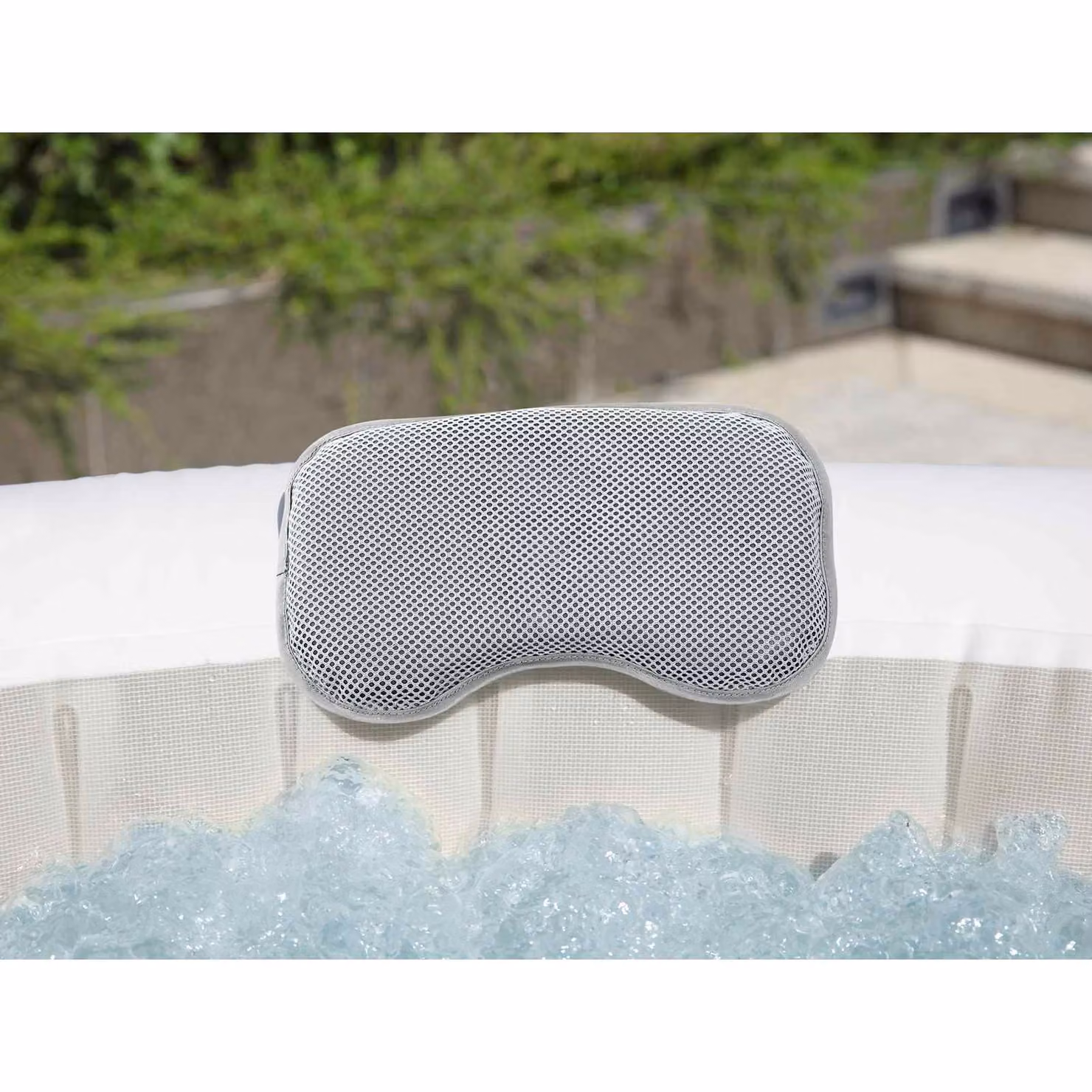 Set di 2 cuscini da spa Bestway in acciaio e PVC grigio