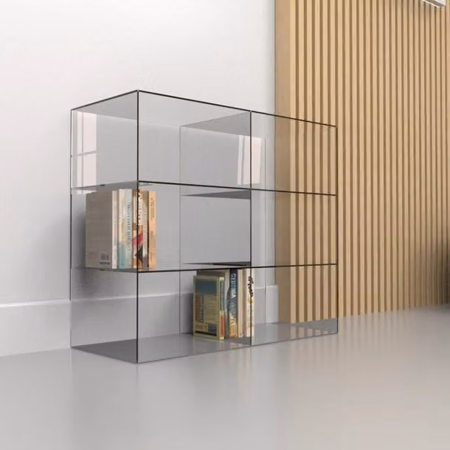 Mobile in plexiglass trasparente con 4 ripiani TOP EVENTI STORE L: 70 cm, P: 30 cm, H: 60 cm