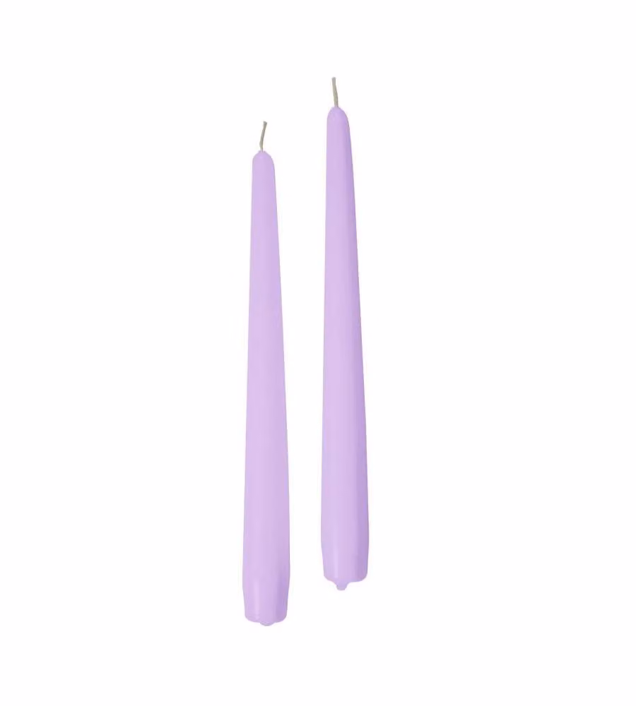 CERERIA DI GIORGIO Candele Coniche Lavanda 25 cm 2 pz Inodore Decorazione