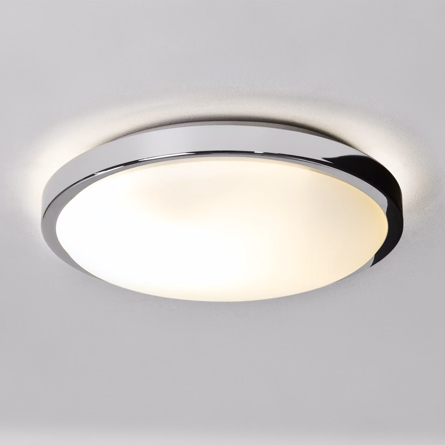 Plafoniera vetro opale cromo plafoniera luci lampade illuminazione nuovo