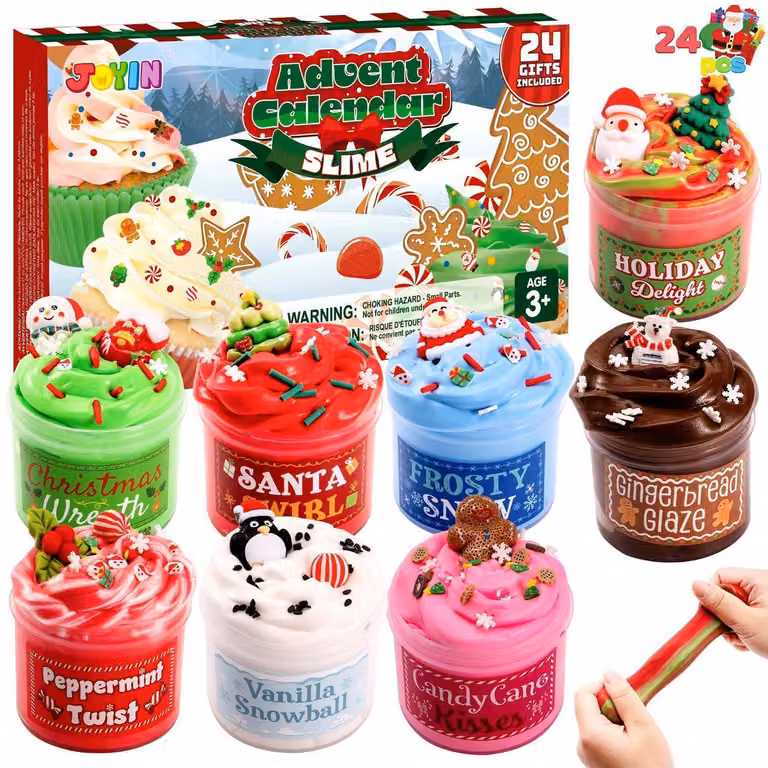 Calendario dell'Avvento con gelatina, 24 giorni, calendario natalizio a tema dessert, regalo per bambini
