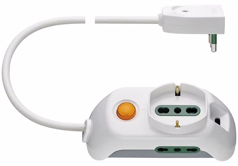VIMAR fp00511.l.b, connettore universale, 2P17/11 e spb17, cavo bianco da 3 metri