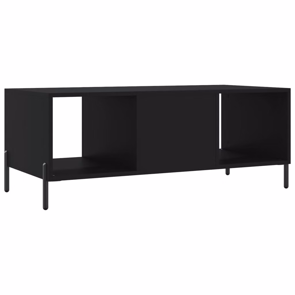 Tavolino da Salotto Nero 102x50x40 cm in Legno Multistrato