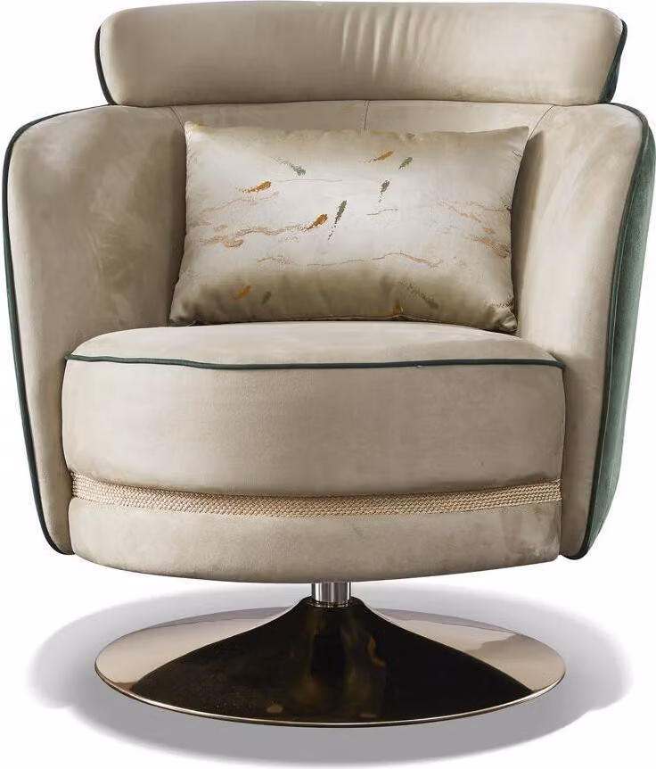 Lehnstuhl Design Sessel Dreh Leder Polster Wohnzimmer Samt Gastro Stuhl Stühle