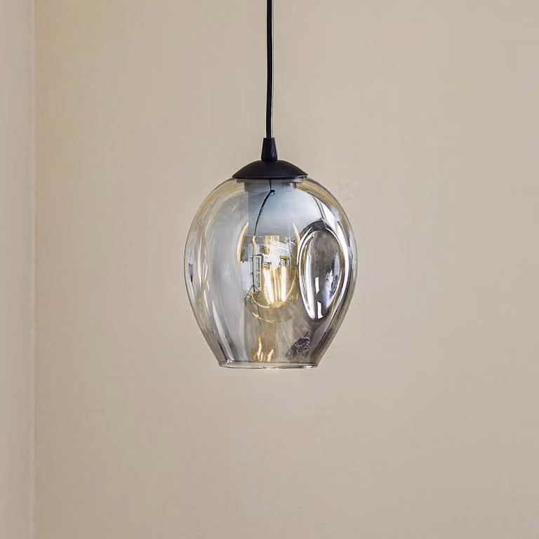 Lampada a sospensione in vetro Starla EMIBIG LIGHTING, dimmerabile, Nero, Soggiorno / Sala da pranzo, Vetro, Moderno, Lampada a sospensione