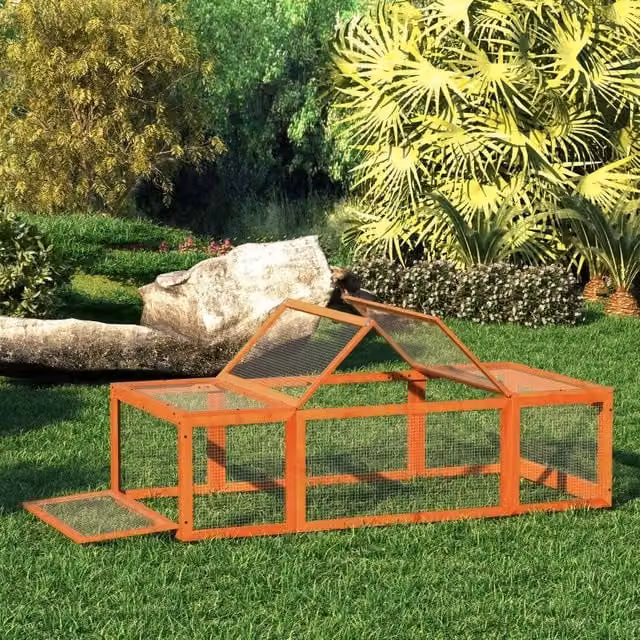 RICINTO PER PICCOLI ANIMALI 180x90x48 cm Legno di abete Arancione