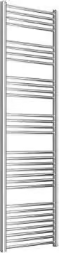 Termoarredo scaldasalviette in acciaio cromato argento H: 176 cm, L: 55 cm, interasse 50 cm