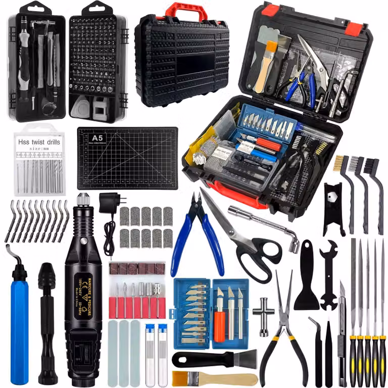 Kit di accessori da 221 pezzi per stampanti 3D, completo di cassetta degli attrezzi