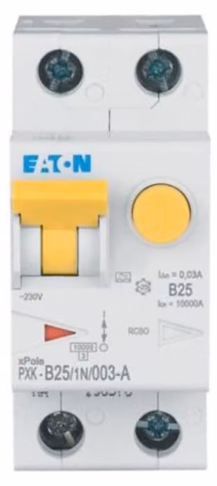 Eaton PXK-B25/1N/003-A FI/LS, 25 A, 30 mA, LS-Kennline-B, 1p+N, tipo FI: A, 236950