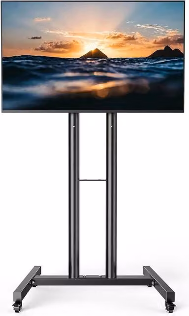 Supporto televisivo portatile regolabile in altezza su ruote per televisore da 23 a 60 pollici - vettura TV a ruote per televisore Plasma/LCD/LED - fino a 35 kg - supporto TV VESA 400 x 400 mm con ruote