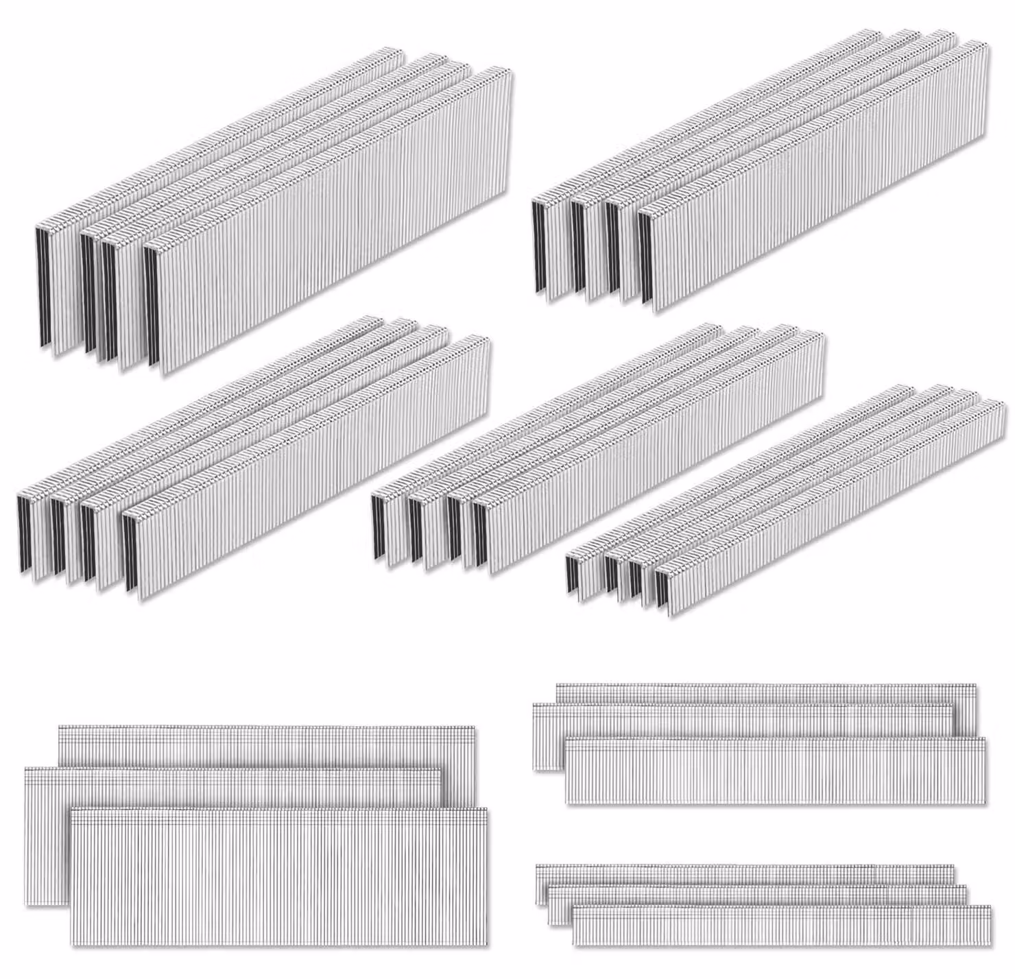 Solidchoice - Set di 4200 graffette a e chiodini a punta per utensili pneumatici, calibro 18