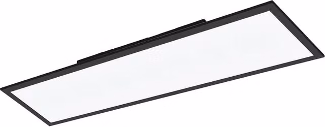 Plafoniera Moderna Eglo Salobrena-Z in Alluminio Nero con Luce LED Integrata da 33,5W, Dimmabile e con Timer, IP20