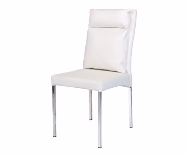 Set di 4 sedie moderne imbottite in ecopelle bianca Mobili 2G L: 44 cm, P: 56 cm, H: 94,5 cm