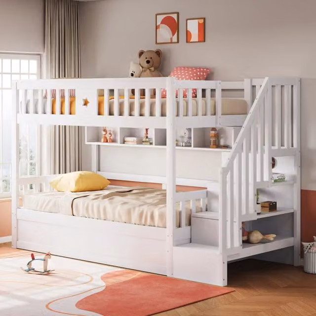 Letto a castello funzione contenitore legno 90x200 cm