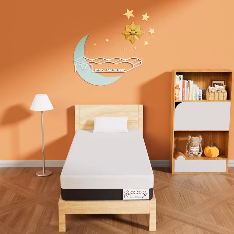 Materasso in schiuma a memoria di forma, dimensioni 90 x 200 cm, con 7 zone di comfort