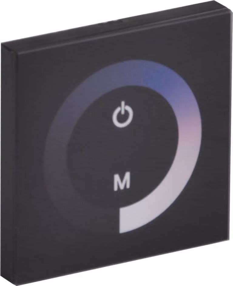 Interruttore tattile con dimmer per strisce LED monocolore 12-24 V a 4 canali. Da incasso + scatola di montaggio  318596 Polux