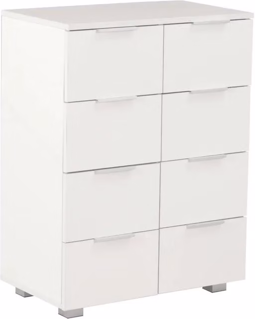 Credenza Buffet da pranzo moderna in legno MDF bianco lucido L: 60 cm, P: 35 cm, H: 80 cm – 1