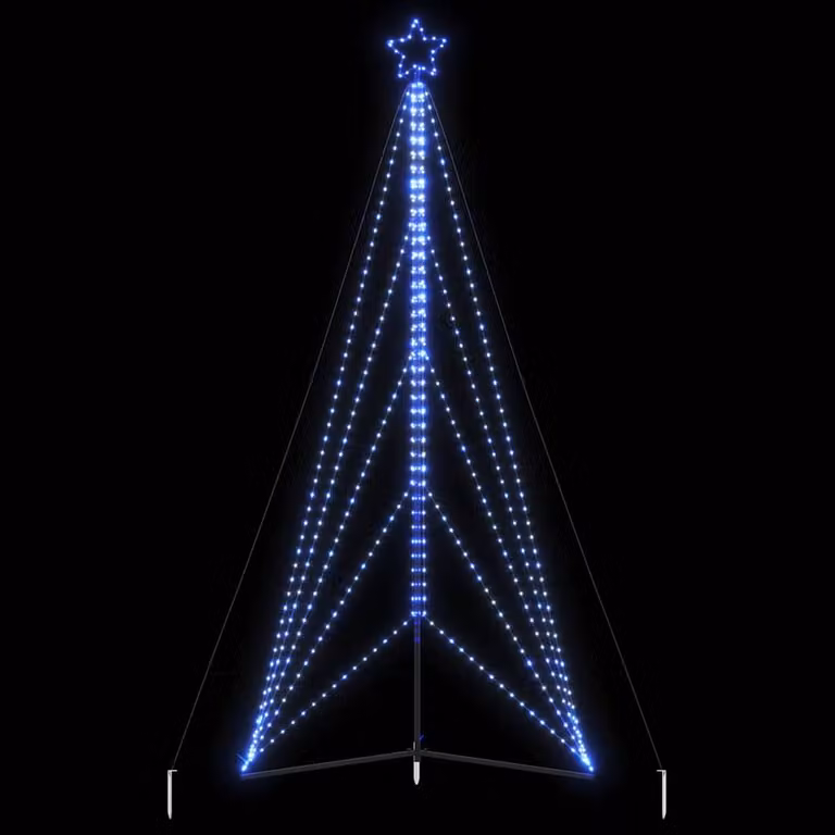 Albero di Natale a LED vidaXL Blu con 615 LED e Stella, Altezza: 400 cm
