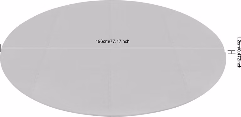 Tappetino rotondo per idromassaggio - Protezione del pavimento, diametro 196 cm - Schiuma EVA, spessore 1,2 cm - Impermeabile - Antiscivolo - Isolante - Adatto per interni ed esterni