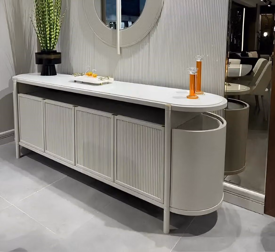 Weißer Sideboard Designer Wohnzimmer Kommode Edle Anrichte Möbel