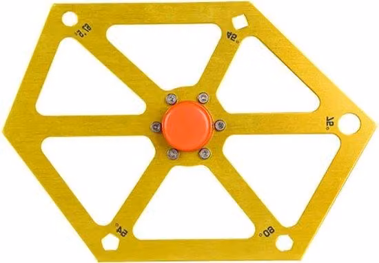 Righello in alluminio per seghe circolari da tavolo esagonali - Strumento di misurazione per l'angolo di taglio - Goniometro con scala graduata - Inclinometro