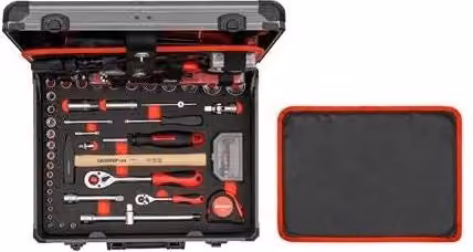 Valigetta Attrezzi Gedore Red ALLROUND 138 Pezzi in Acciaio al Cromo-Vanadio con Valigia in Alluminio Rosso L/P/H: 45.5 x 35.5 x 15.7 cm – 1