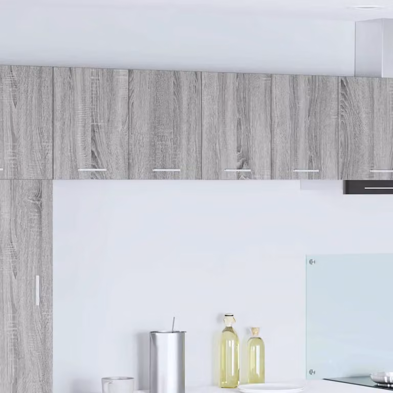 Armadio pensile da cucina moderno vidaXL in MDF, Grigio e Bianco, L 60 cm x P 31 cm x H 40 cm