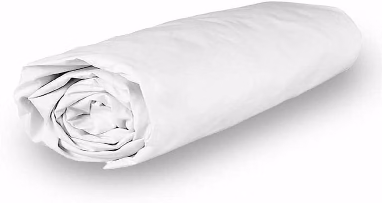 Solidchoice - Set di lenzuola in cotone percal, 160 x 200 cm, colore bianco