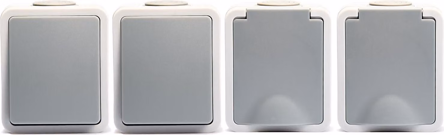 Set antiumidità McPower ''Fix hallway'', 4 pezzi, IP54, connessione a spina