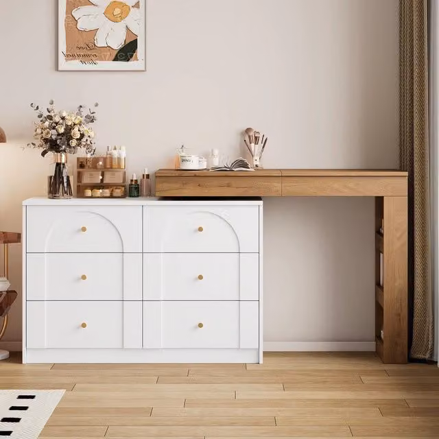 Scrivania Tocco con LED ¨C Minimal ¨C Bianco legno 105x40x80cm