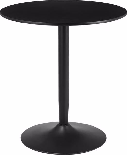 Tavolo da Pranzo Rotondo in MDF con Gambe in Acciaio, Ø70 x 75 cm, Design Compatto per Piccoli Spazi