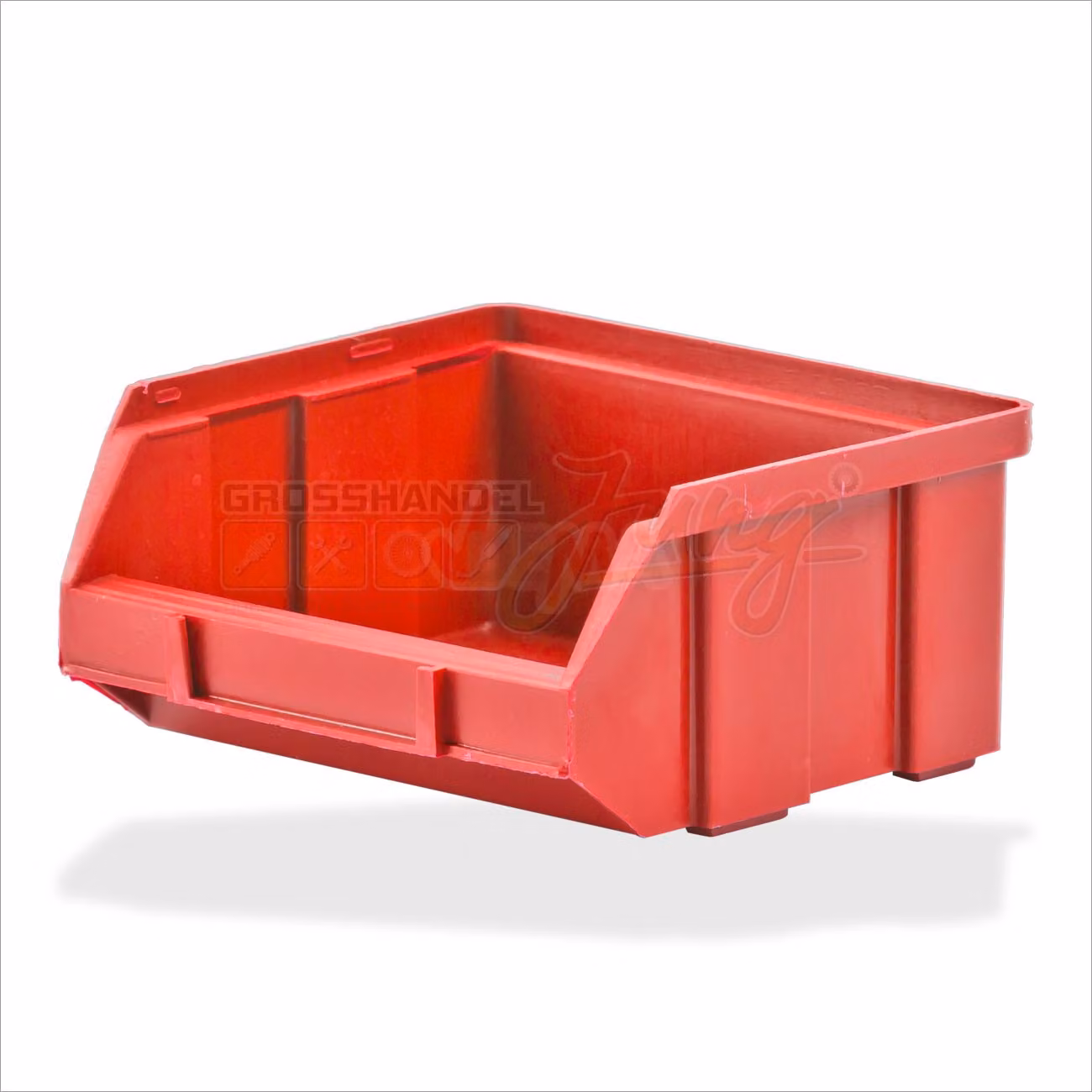 Vassoio per parti in plastica 100x95x50 mm, rosso