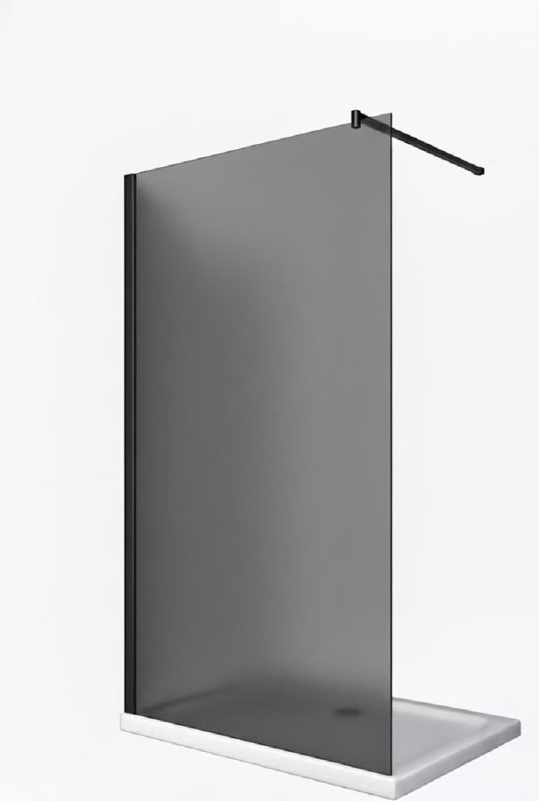 Glaswerk Westfalen - LiLy, parete doccia, 100x200 cm, vetro grigio