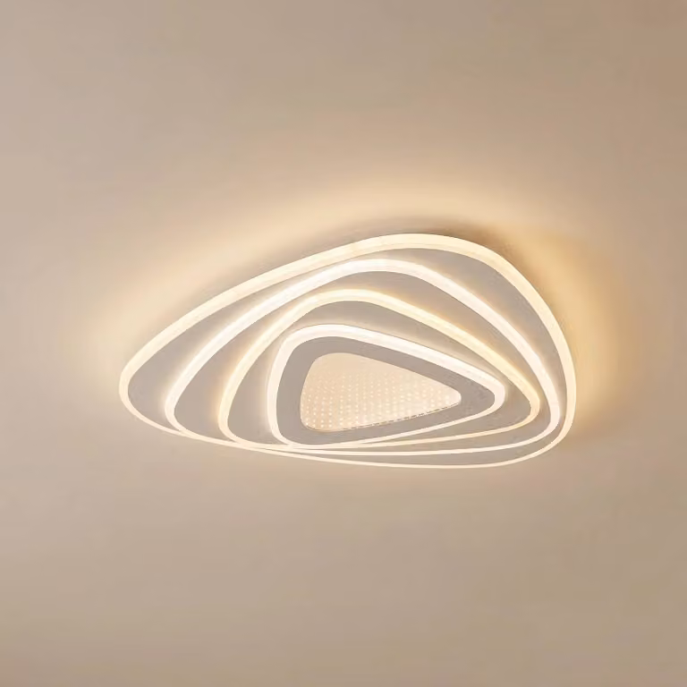 Plafoniera a LED Rebeka Lindby, dimmerabile, Bianco / Opale, Soggiorno / Sala da pranzo, Metallo, Moderno, Plafoniera LED