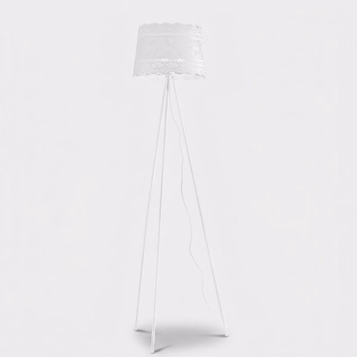Lampada da terra CLUNY in metallo bianco opaco