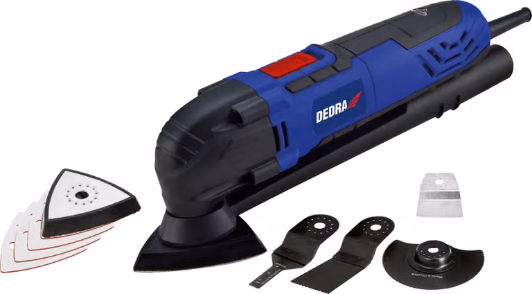 Utensile Multifunzione, Multiutensile Dedra Ded7945 300W, 15000-22000 Oscillazioni/Min, Accessori, Valigetta Di Trasporto