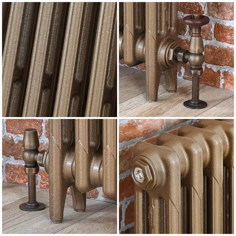 Radiatore in Ghisa - 3 Colonne - Oro Bruciato - 760mm x 263mm