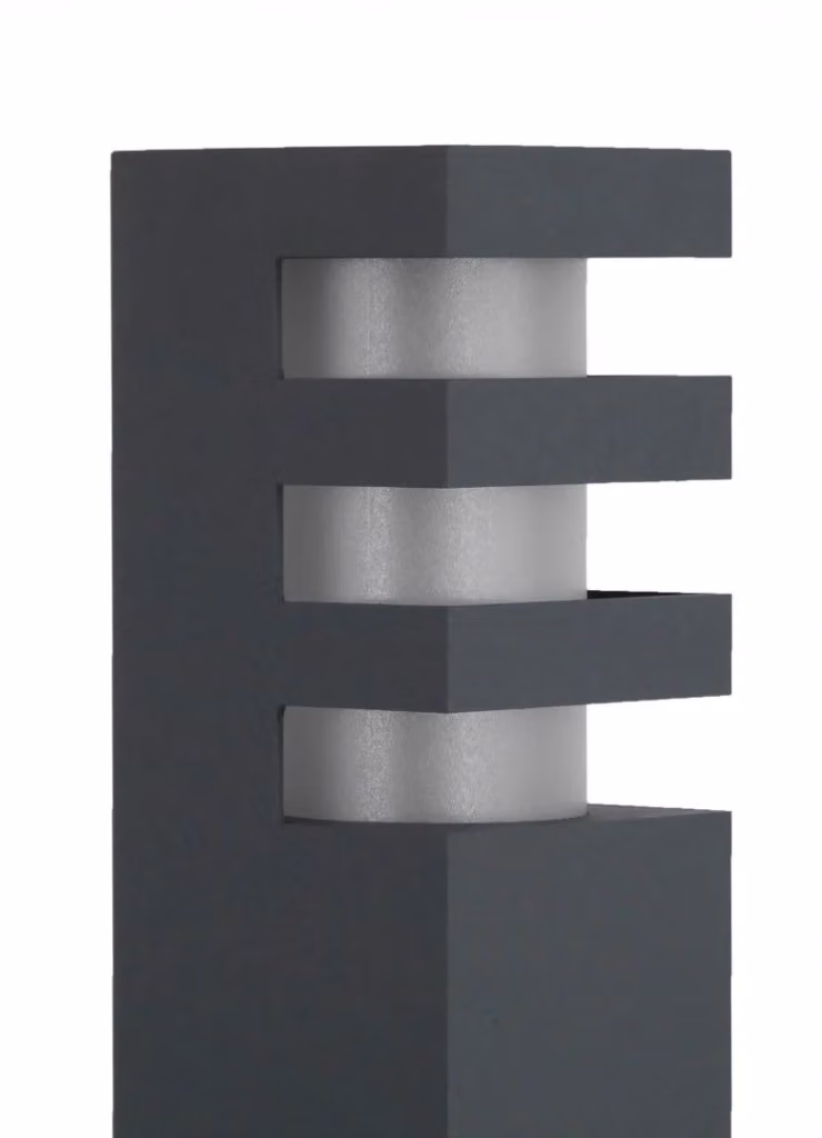 Lampione da giardino SU-MA RADO grigio con palo, attacco E27, protezione IP54, Altezza: 75 cm – 2