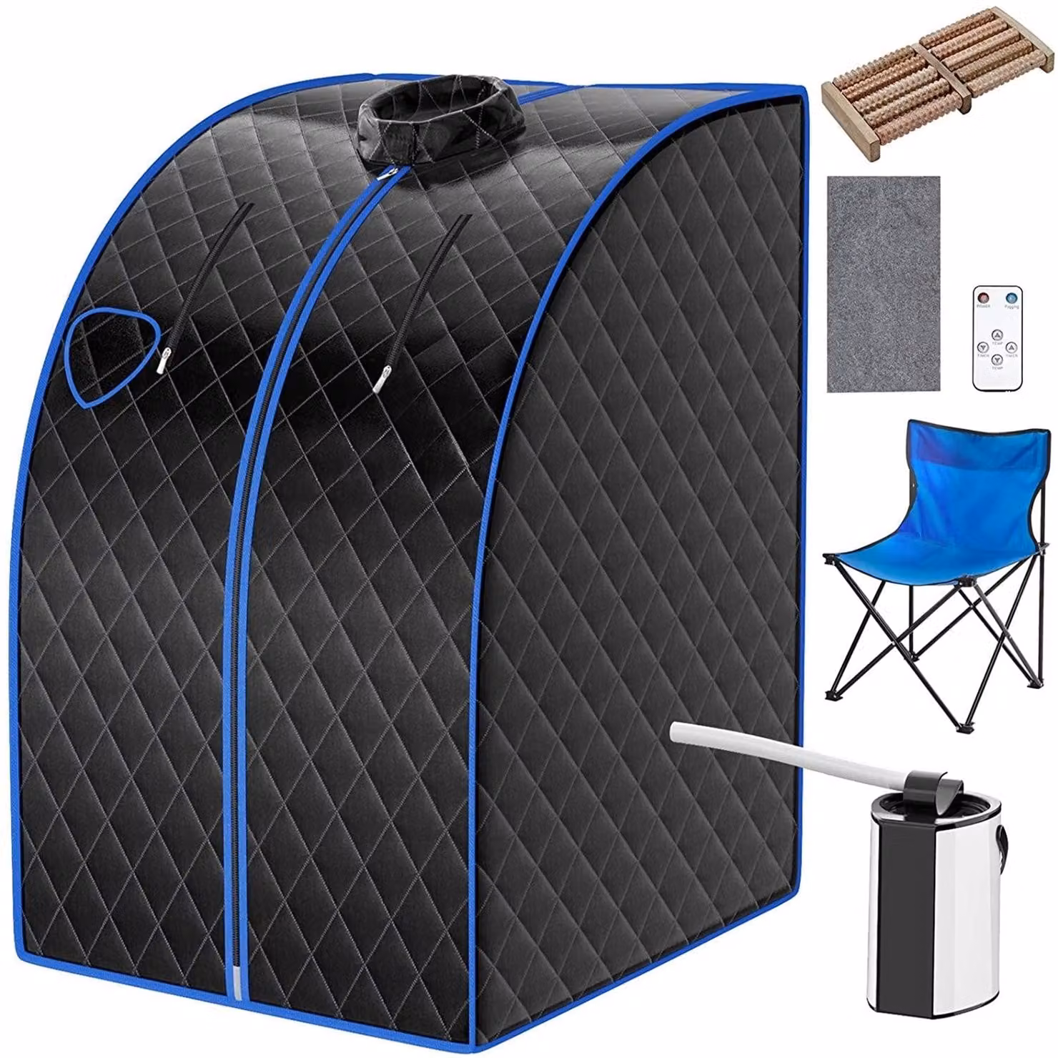 Mini sauna a vapore - Cabina a vapore - Sauna portatile - Sauna personale - Bagno turco - Serbatoio dell'acqua da 3 litri