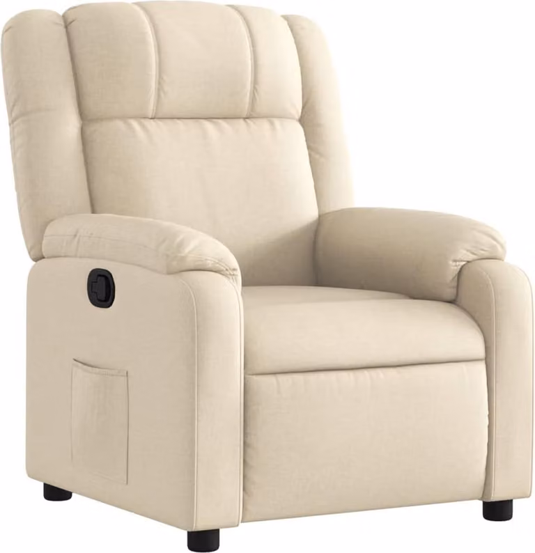 Poltrona, tessuto color crema