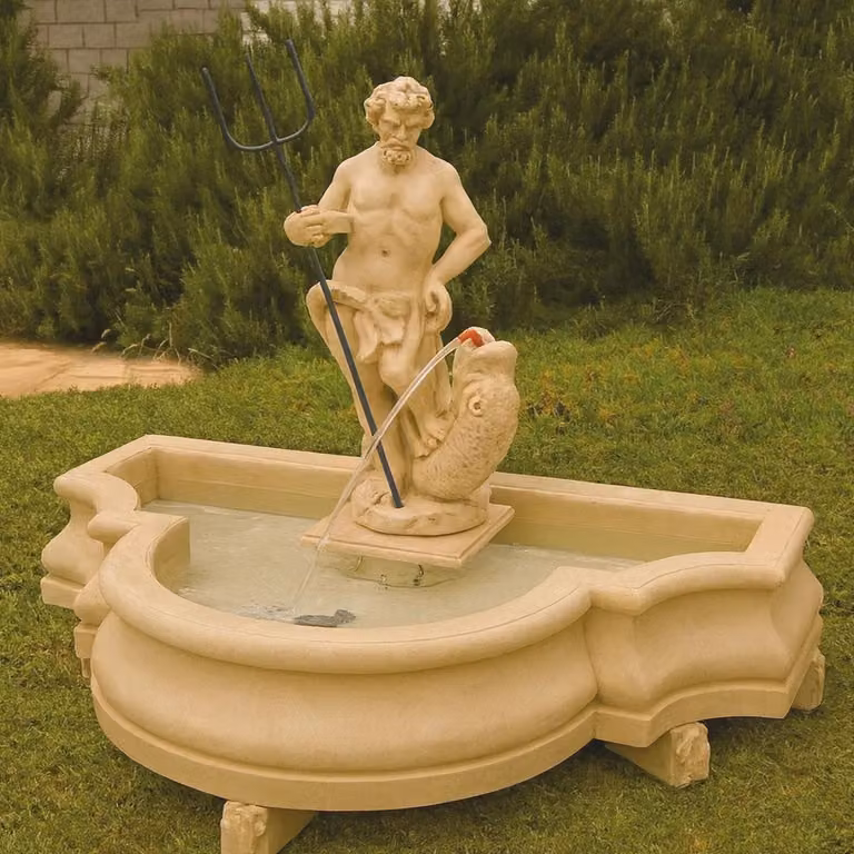 Casa Padrino Barock Springbrunnen Beige 138 x 88 x H. 107 cm - Italy